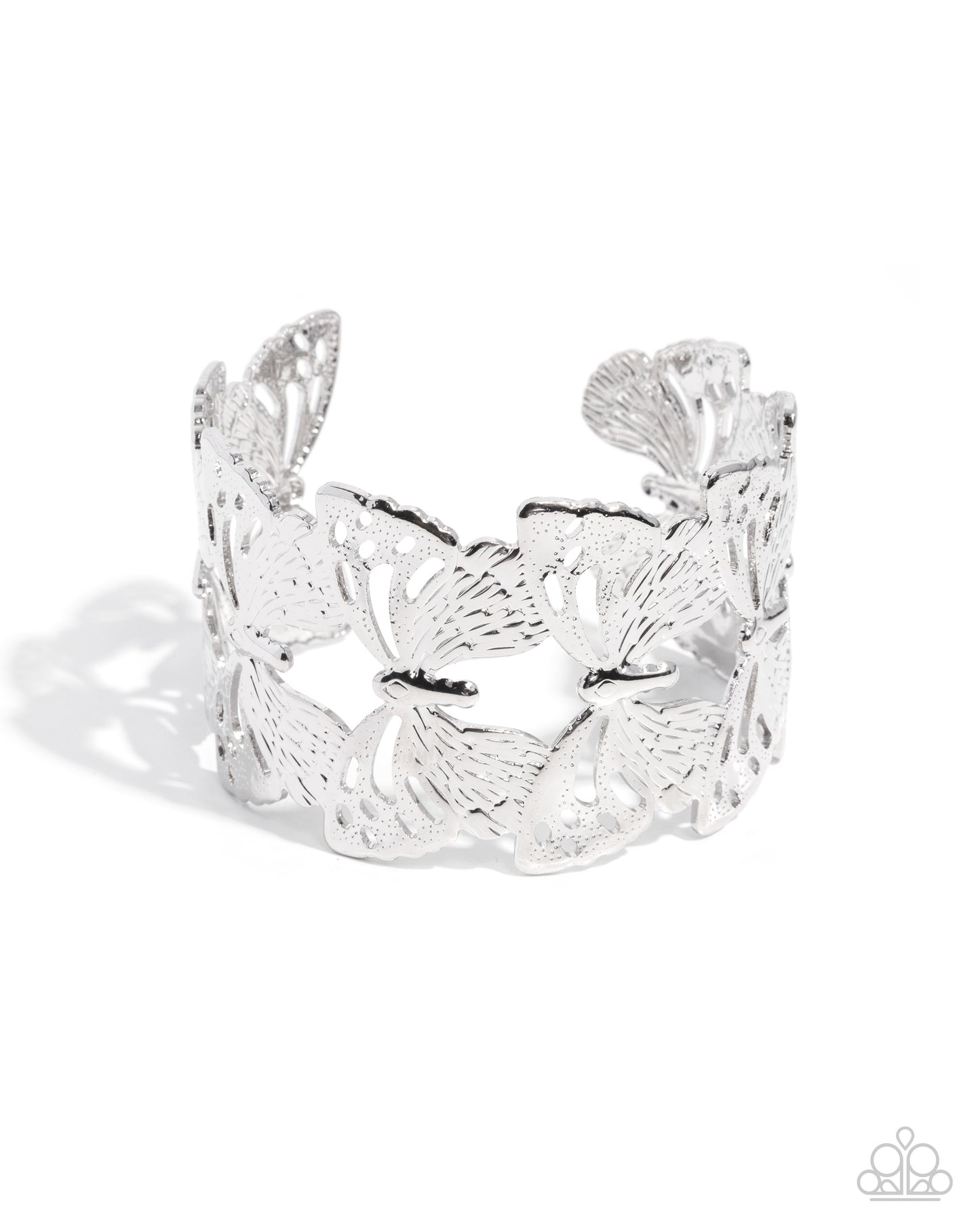 Paparazzi Ready to Fly - Silver Butterfly Cuff Bracelet