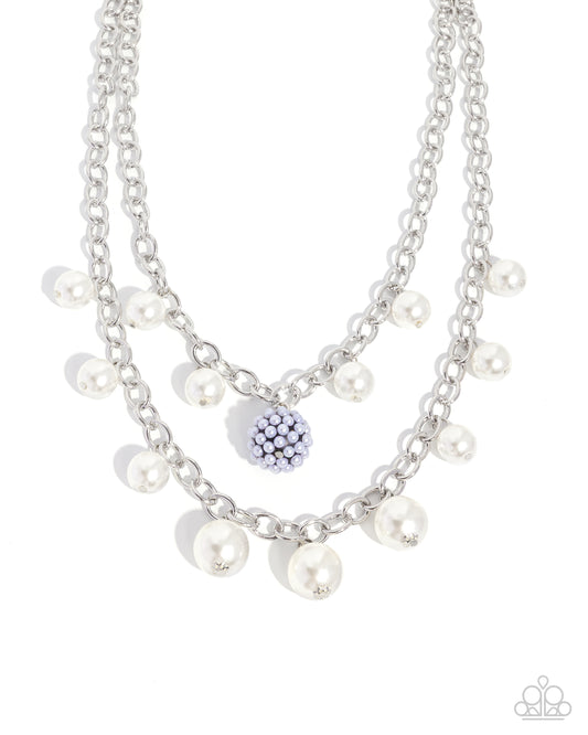 Paparazzi Precise Poise - Black Gray & White Pearl Layered Necklace N1788