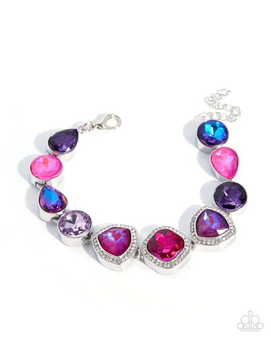 Paparazzi Worldwide Sparkle - Purple, Multicolored & UV Gem Bracelet