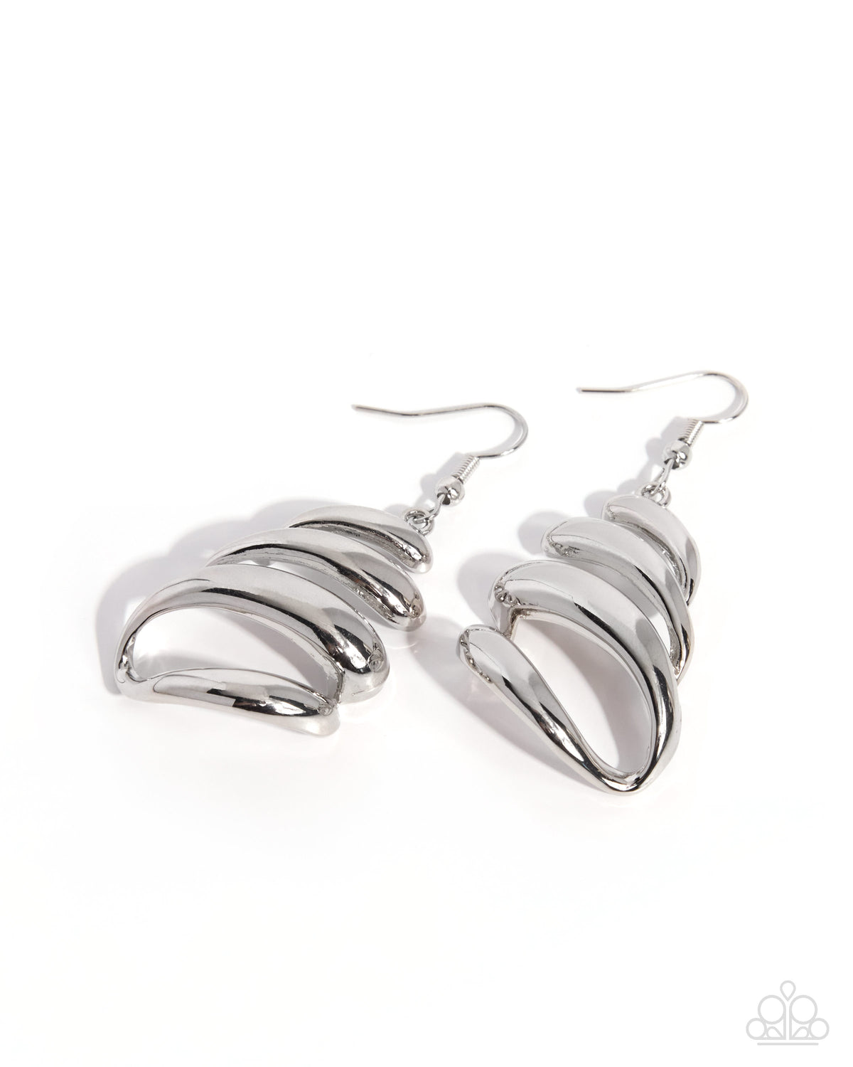 Paparazzi Emerging Elegance - Silver Bar Spiral Earring