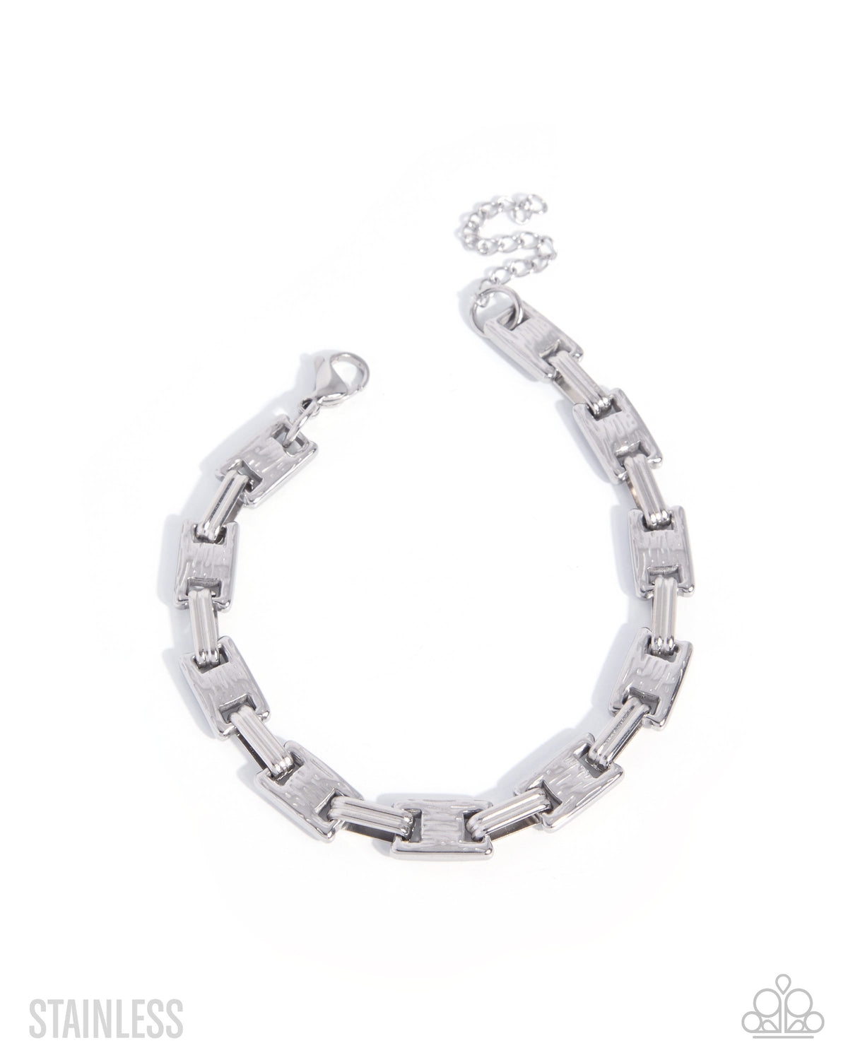 Paparazzi Structured Scene - Silver Stainless Steel Urban Bracelet