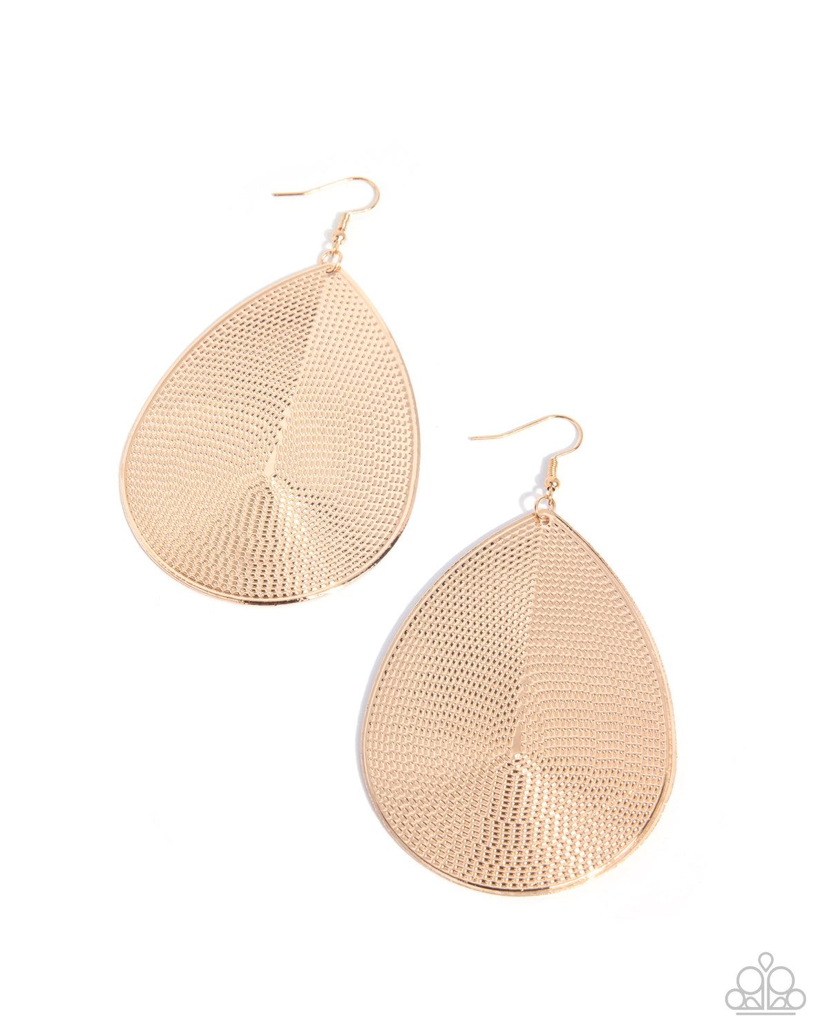 Paparazzi Stamped Sensation - Gold Teardrop Earring