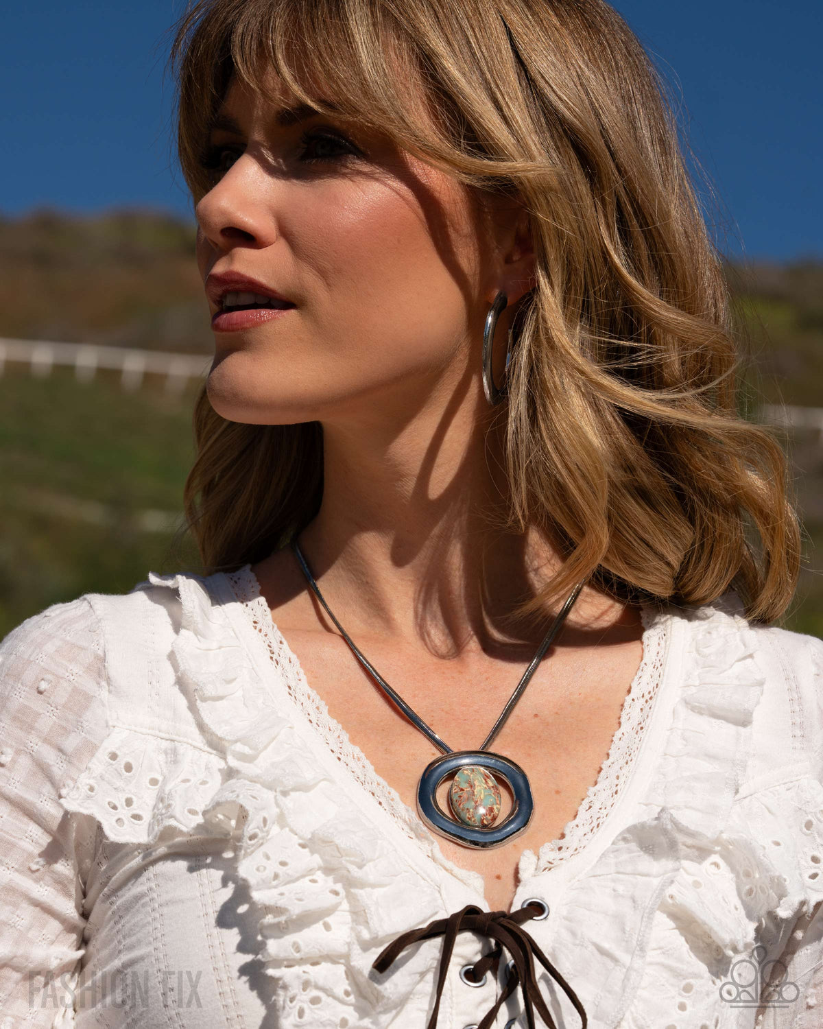 Paparazzi Refined Artisan - Multicolored Turquoise Oval Stone Silver Necklace Simply Santa Fe Fashion Fix September 2026