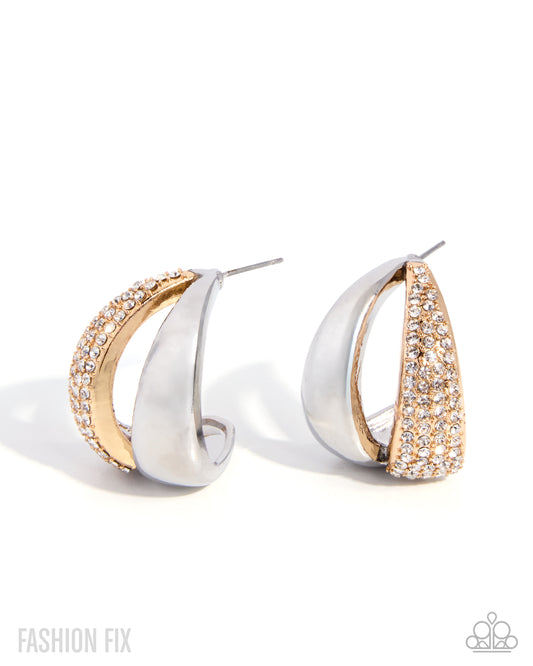 Paparazzi New York Note - Multi Silver & Gold 1 Inch Hoop Earring Magnificent Musings Fashion Fix September 2026