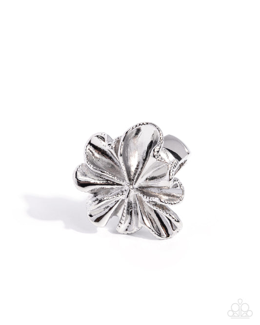 Paparazzi Spring Specialty - Silver Radiant Sheen Floral Ring