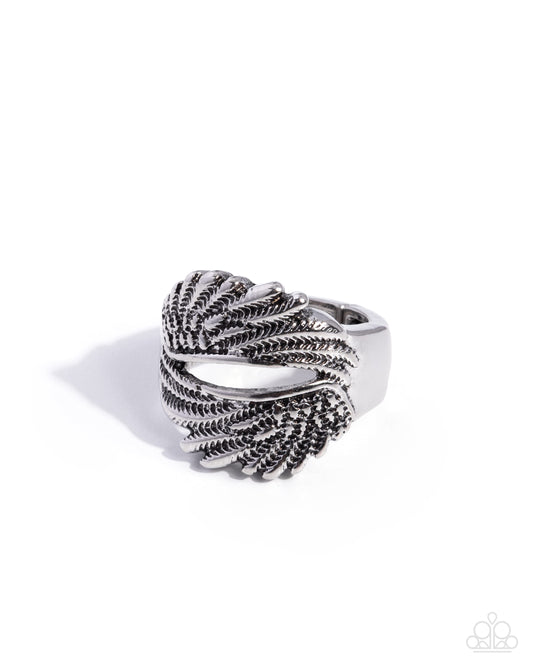 Paparazzi Feathered Friend - Silver Feathered Style Ring
