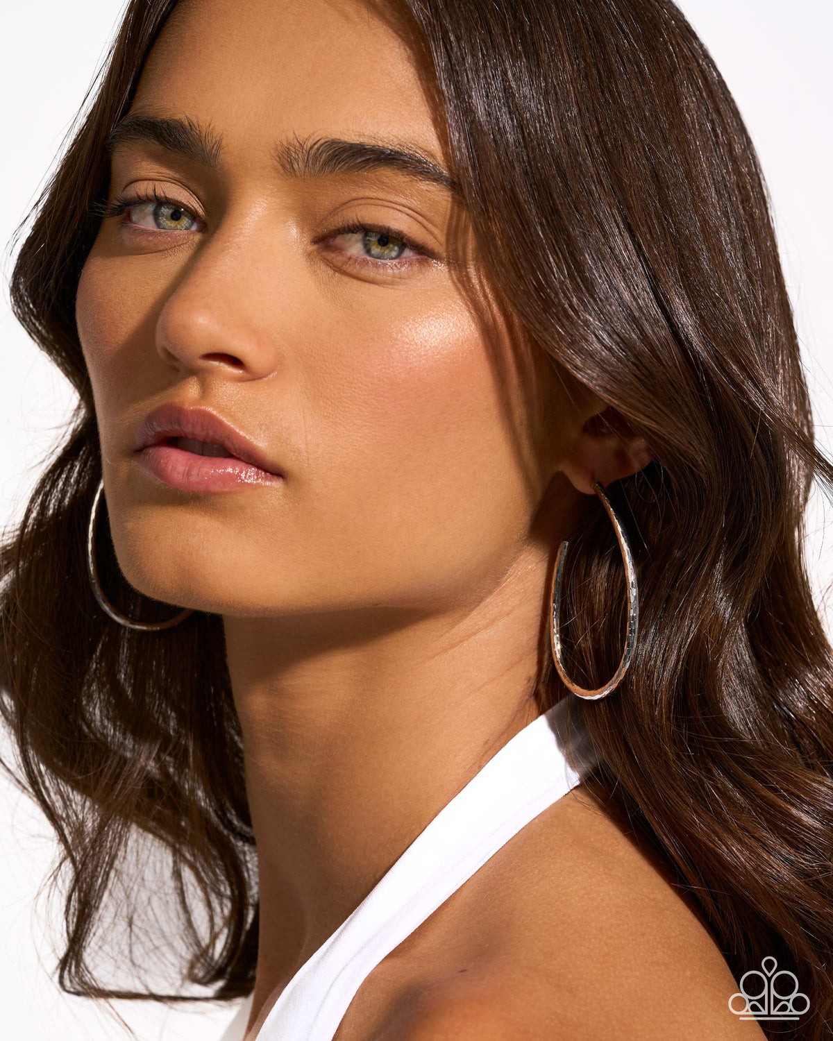 Paparazzi Tousled Twists - Silver 1 1/2 Inch Hoop Earring Life Of The Party October 2026