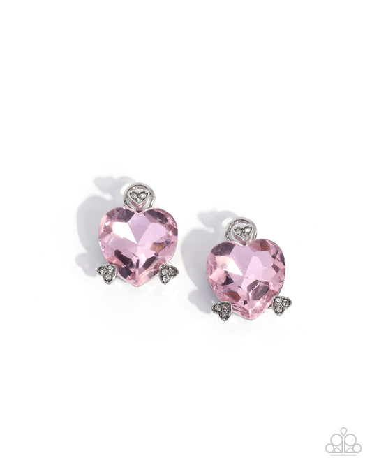Paparazzi Darling Date - Pink Heart Earring Charm EC011