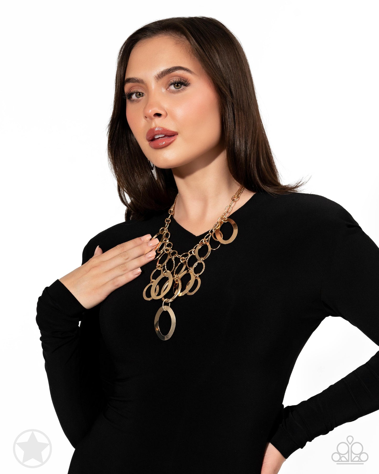 A Golden Spell Gold Large Link Blockbuster Necklace Paparazzi N0079