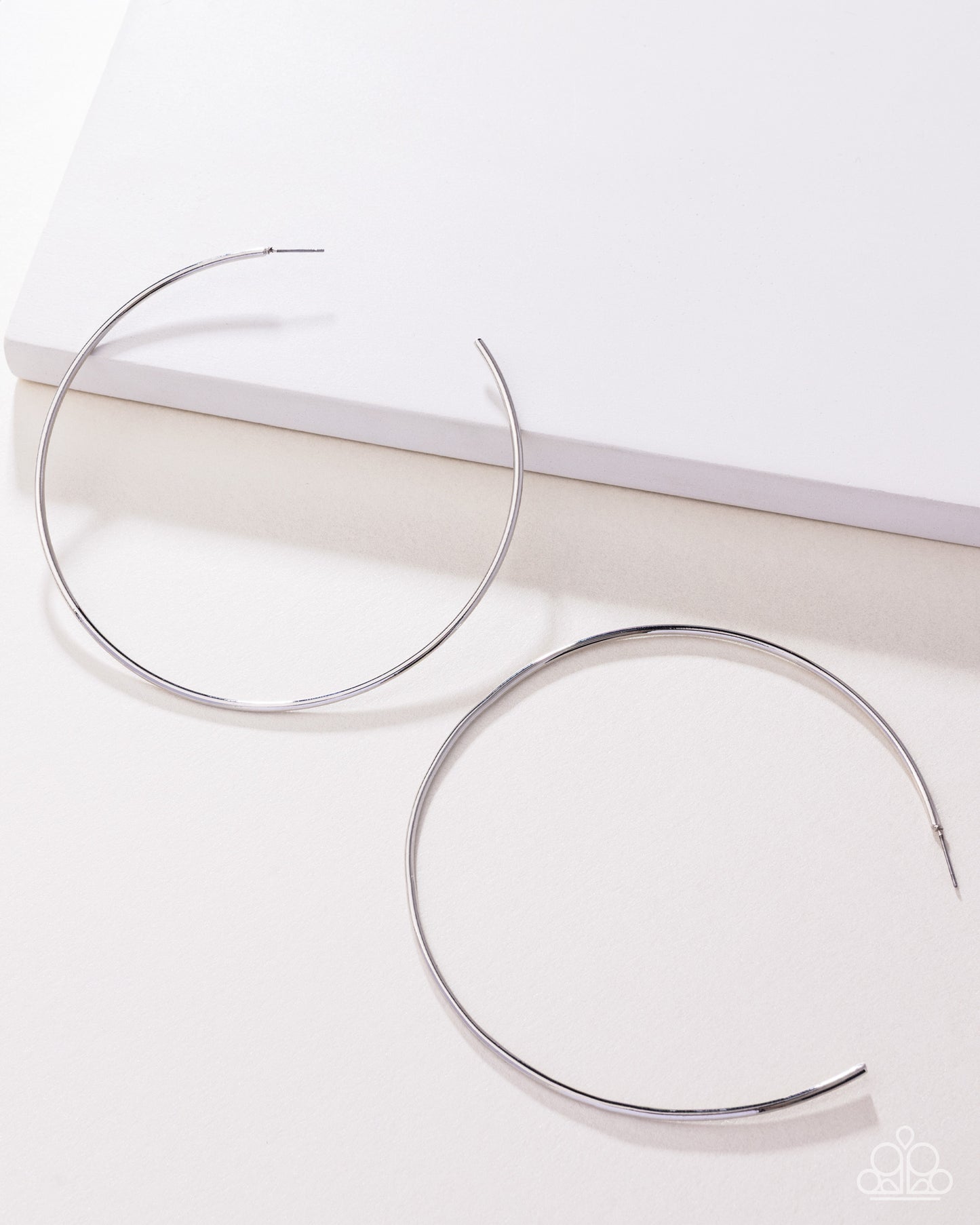 Colossal Culture - Silver 4 Inch Hoop Blockbuster Earring Paparazzi