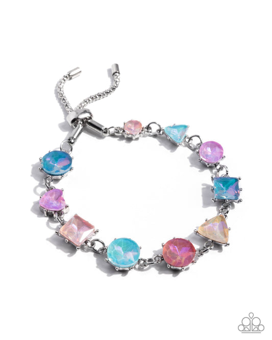 Royal Arrangement Multicolored Gem Sliding Knot Closure Bracelet Life Of The Party July 2025 Paparazzi B2316