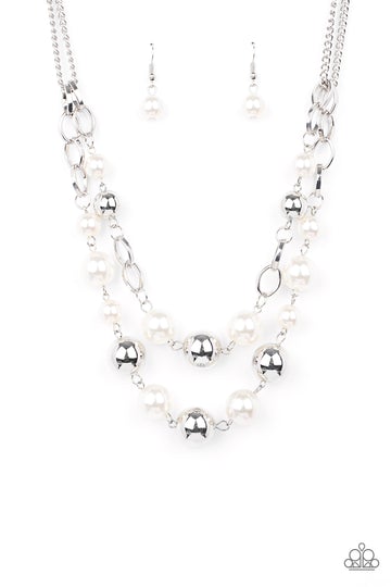 Countess Your Blessings White Necklace Paparazzi N0058