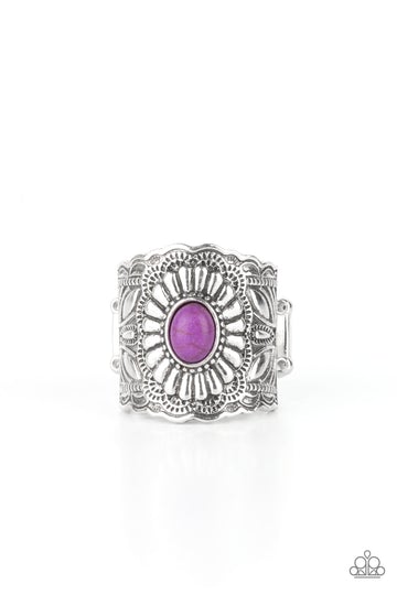 Esquisitely Ornamental Purple Ring Paparazzi R0067