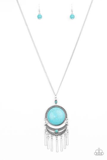 Rural Rustler Blue Santa Fe Style Necklace Paparazzi   N0151