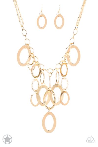 A Golden Spell Gold Large Link Blockbuster Necklace Paparazzi N0079