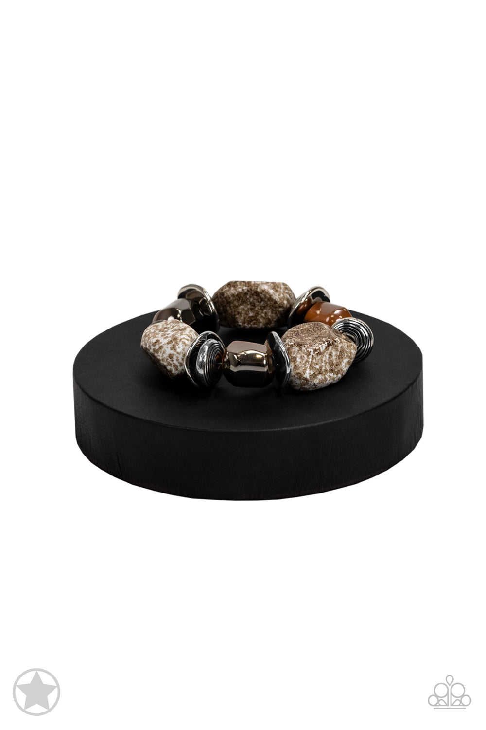 Glaze Of Glory Blockbuster Peach Brown Bracelet Paparazzi B0382