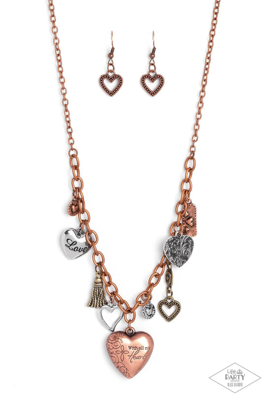 Heart Of Wisdom Multi Metal Necklace Life Of The Party Black Diamond Exclusive Paparazzi N0355