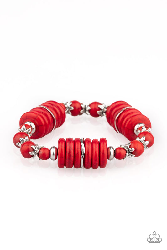 Sagebrush Serenade Red Bracelet Paparazzi  B0460