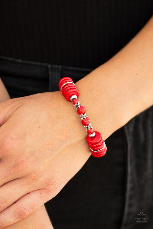 Sagebrush Serenade Red Bracelet Paparazzi  B0460