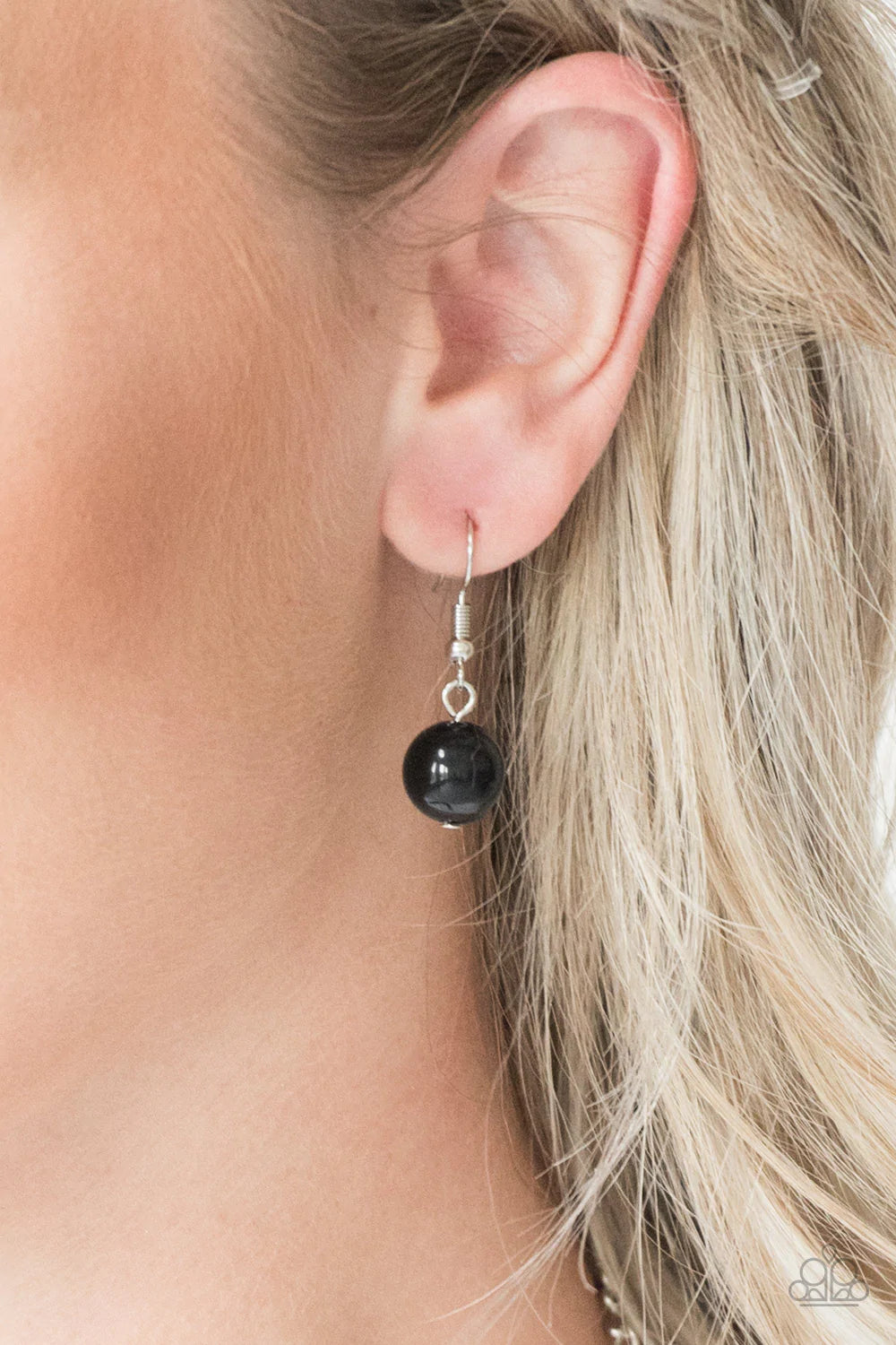 Soon To Be Mrs. Black Bead Silver Necklace Paparazzi N0983