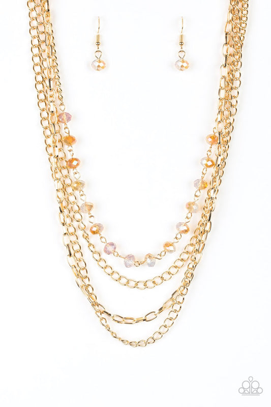 Extravagant Elegance Gold Necklace Paparazzi N0158