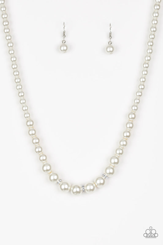 Royal Romance White Necklace Paparazzi N0211
