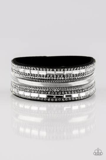 Teasingly Tomboy Urban Wrap Bracelet Black Paparazzi B0005