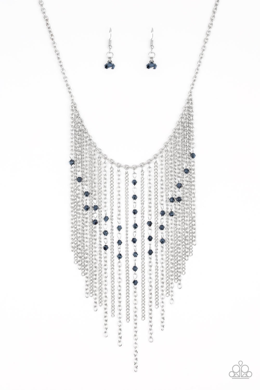 First Class Fringe Blue Necklace Paparazzi N0111