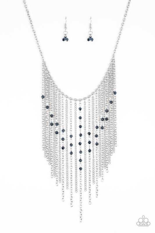 First Class Fringe Blue Necklace Paparazzi N0111