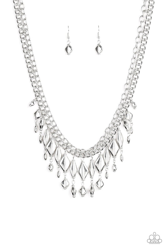 Trinket Trade Silver Necklace Paparazzi N0007