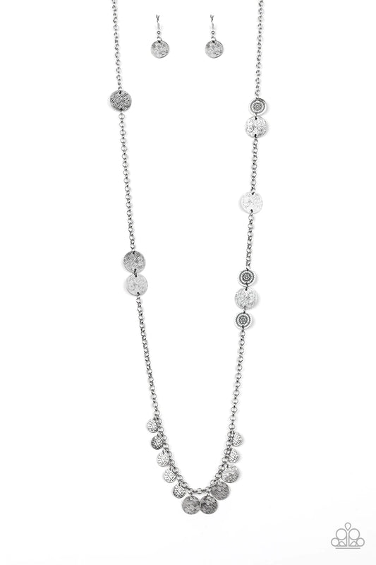 Trailblazing Trinket Silver Necklace Paparazzi N0164