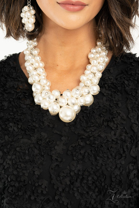 Regal White Pearl Zi Collection Signature Series Necklace 2020 Paparazzi