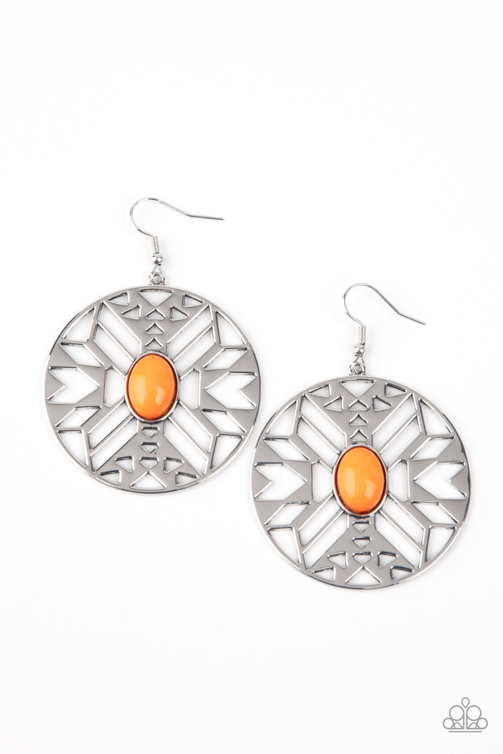 Southwest Walkabout - Orange Earring Paparazzi E0180