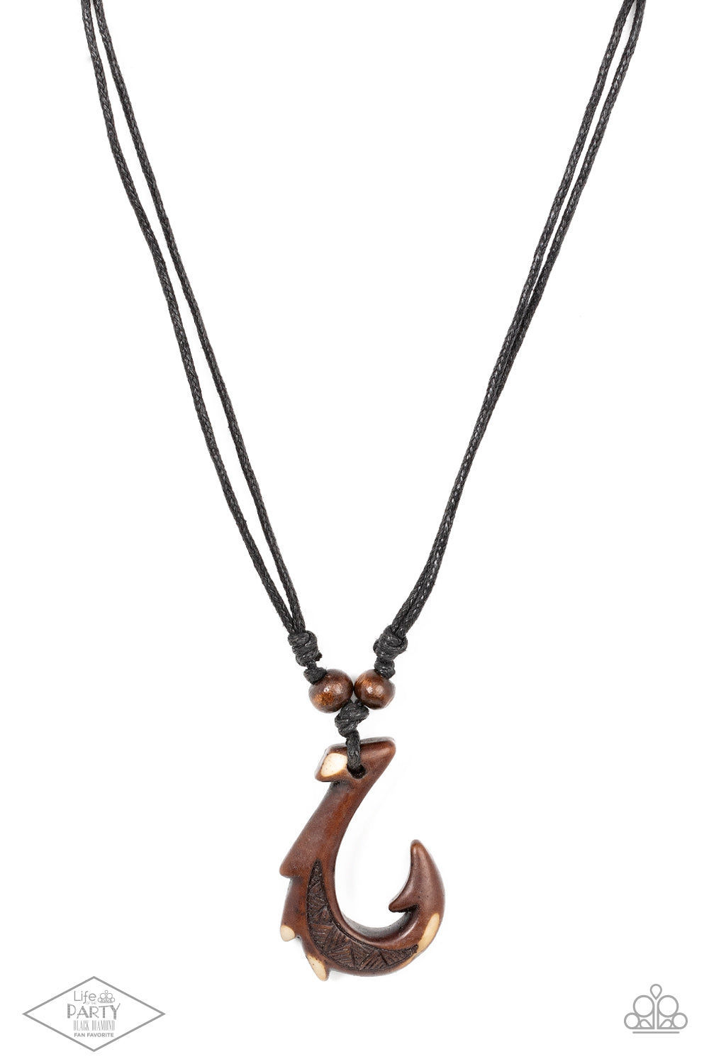 Off The Hook Brown Urban Necklace Black Diamond Exclusive Life Of The Party Paparazzi N0716