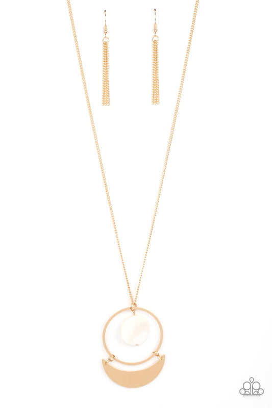 Moonlight Sailing Gold Necklace Paparazzi N0557