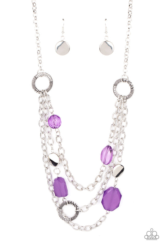Oceanside Spa Purple Necklace Paparazzi N0609
