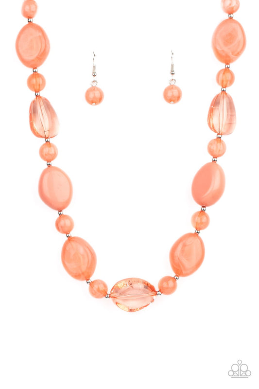 Staycation Stunner Orange Necklace Paparazzi N0240