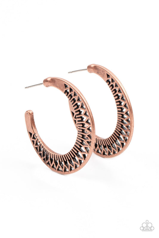 Bada Bloom! Copper Hoop Earring E0076