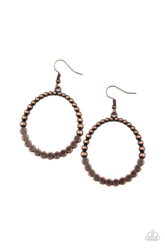 Rustic Society Copper Earring Paparazzi E0033