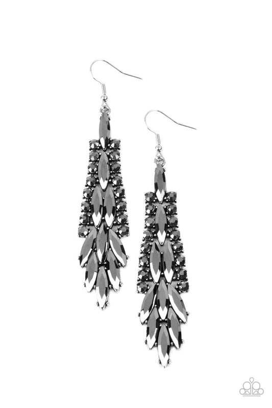 Crown Heiress Silver Earring Paparazzi E0148