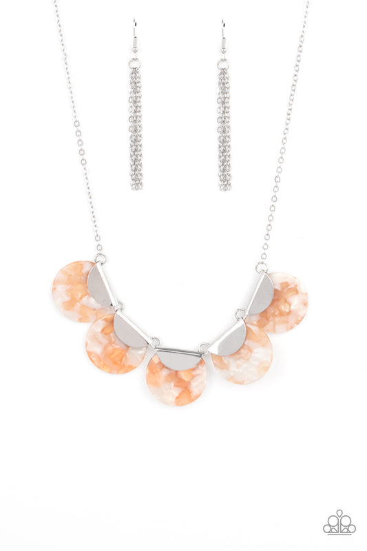 Mermaid Oasis - Orange Necklace Paparazzi N0743