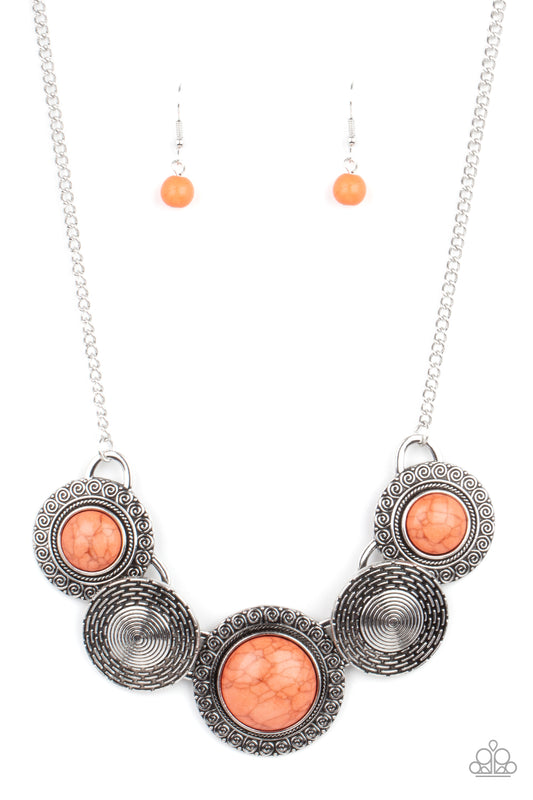 Canyon Cottage - Orange Necklace Paparazzi N0387