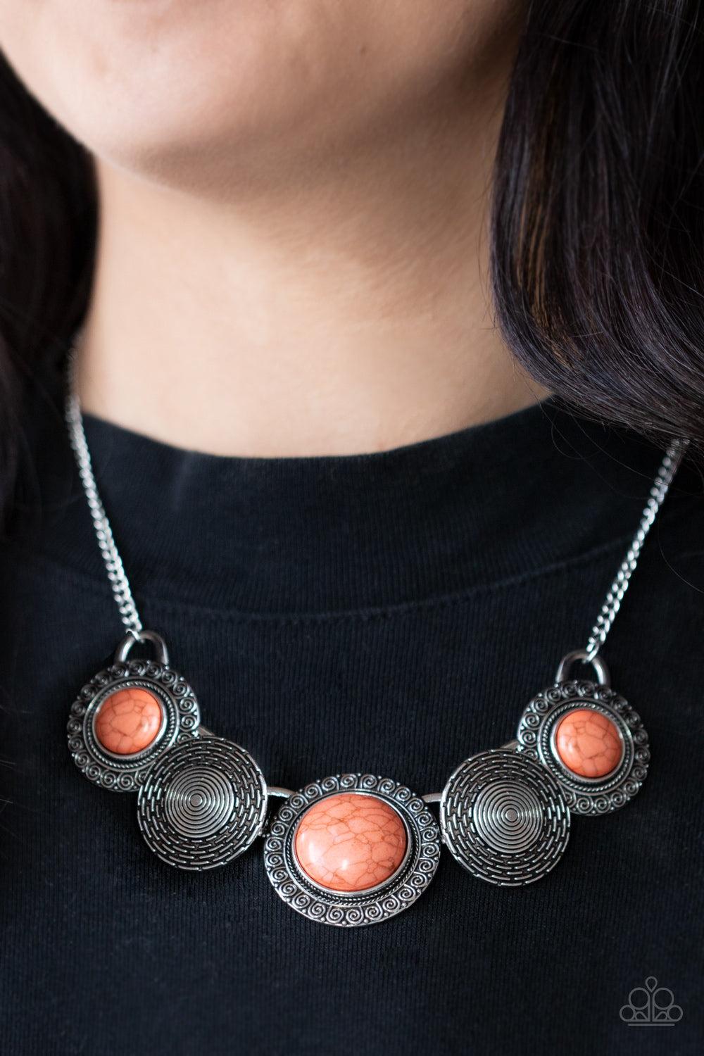 Canyon Cottage - Orange Necklace Paparazzi N0387