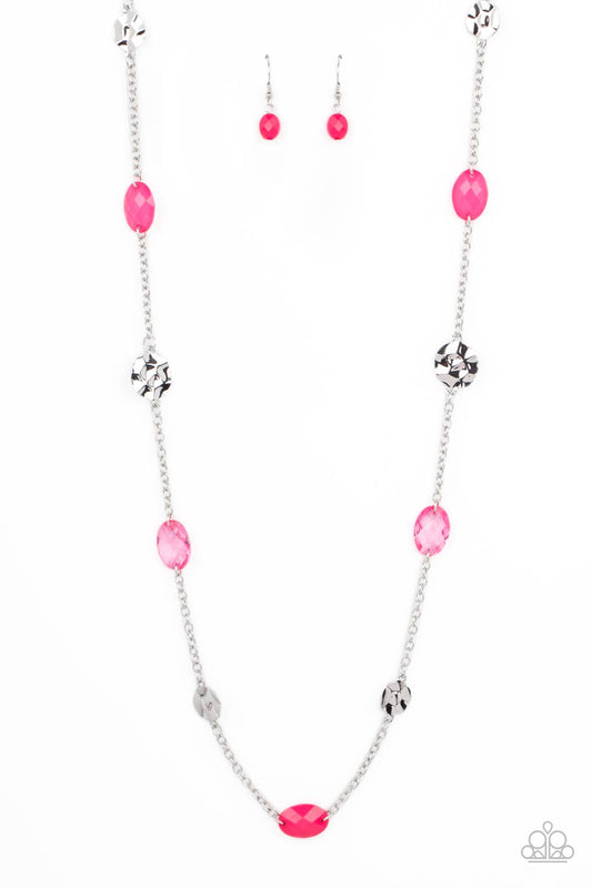 Glossy Glamorous Pink Necklace Paparazzi N0193