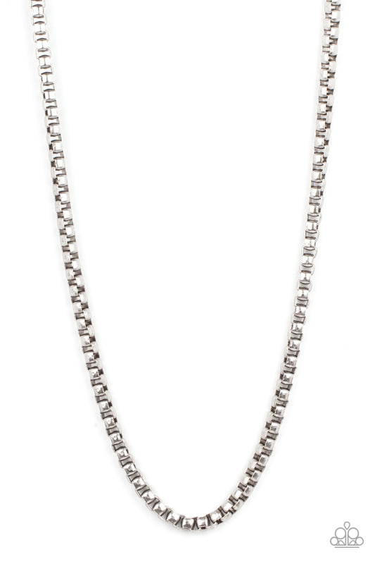 Combat Zone - Silver Urban Necklace Paparazzi N0997