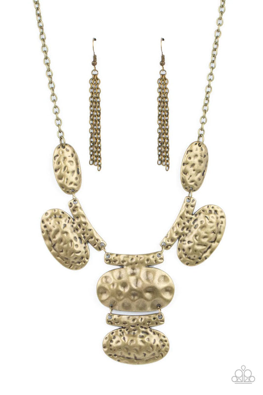 Gallery Relic Brass Oval Necklace Paparazzi N0061