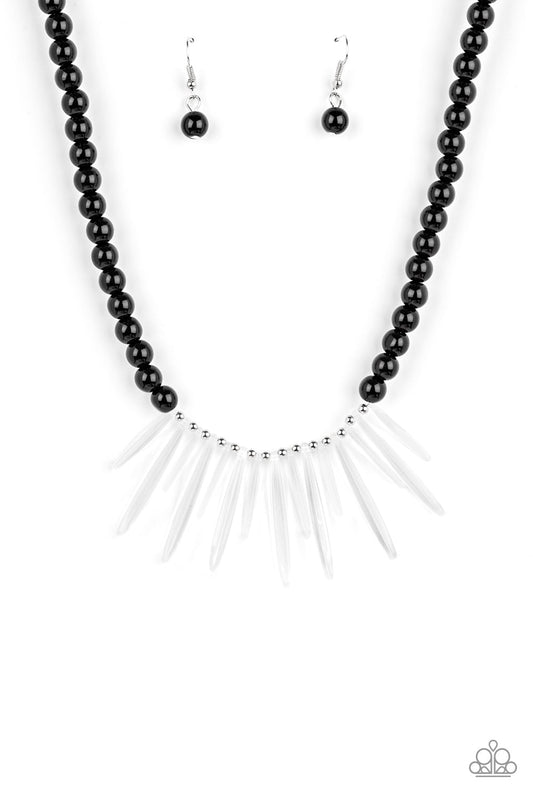 Icy Intimidation Black Necklace Paparazzi N0589