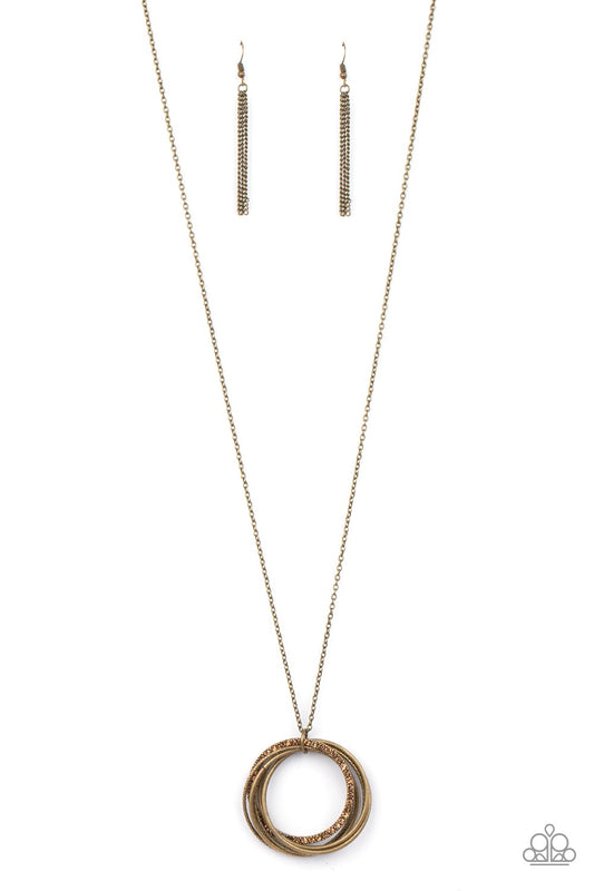 Harmonic Halos Brass Necklace Paparazzi N0064