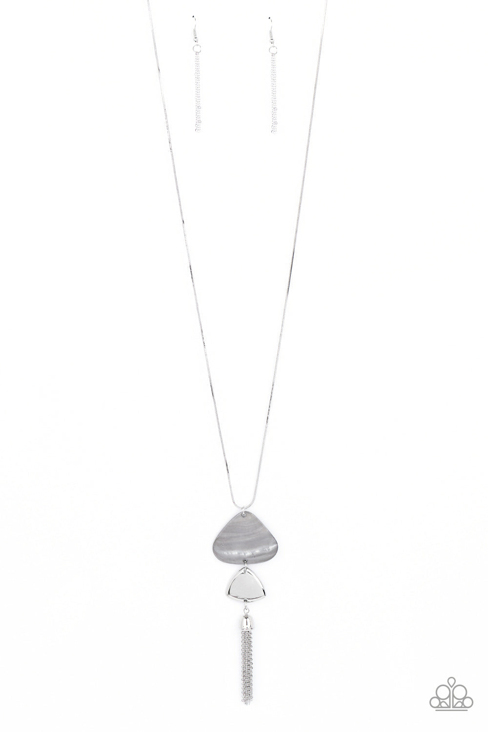 TIDE You Over - Silver Necklace Paparazzi N0376