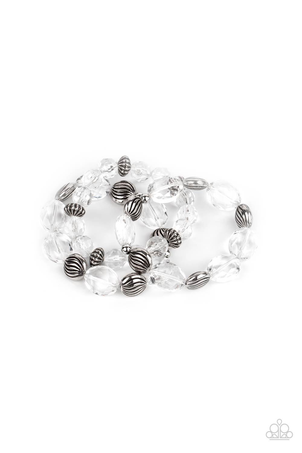Crystal Charisma White Bracelet Paparazzi B0056